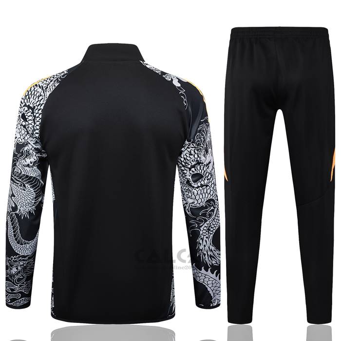 Tuta da Track di Giacca Real Madrid Dragon Bambino 2024-2025 Nero